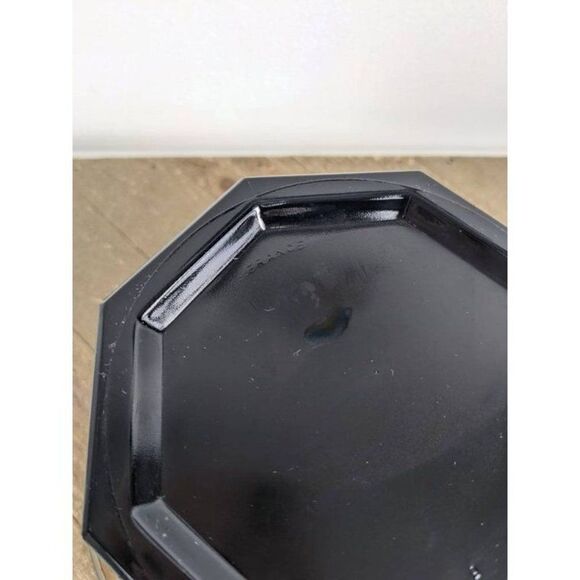 Arcoroc Octime Black ice bucket, Black glass barware, 80s geometric kitchen - Picture 4 of 7